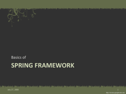 Basic of Spring Framework