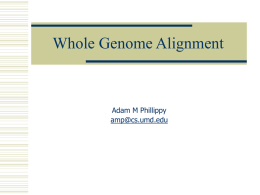 Whole Genome Alignment - Center for Bioinformatics and