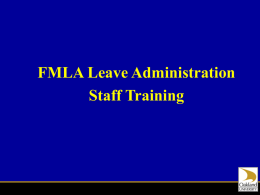 FMLA Presentation - Home
