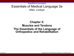 PowerPoint to accompany Essentials of Medical Language 2e