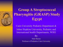 Group A Streptococcal Pharyngitis (GRASP) Study