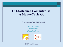 Old-fashioned Computer Go vs Monte