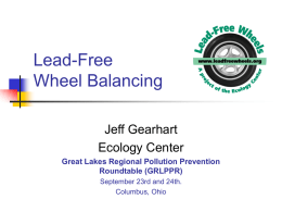 Lead-Free Wheel Balancing