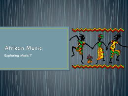 African Music - Lewiston-Porter Central School District