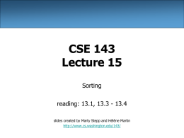 CSE 143 Lecture Slides