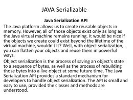 JAVA Serializable