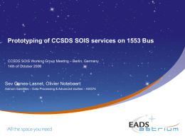 Mapping of CCSDS SOIS Services on Mil 1553 bus