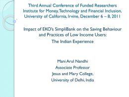 Third Annual Conference of Funded Researchers for Money