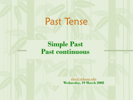Past Tense - English Zone 072