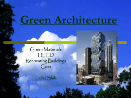 Green Architecture - Environmental Science and Policy at SIO