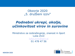 Horizon 2020 - University of Ljubljana