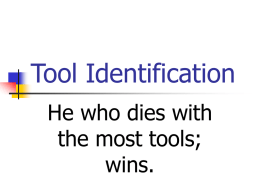 Tool Identification - Timpview High School