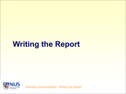 ES2002 Report - Writing the Report