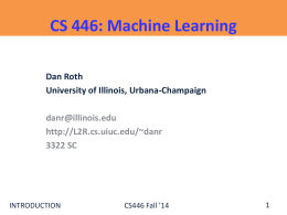 CS 446: Machine Learning