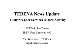 TERENA Update