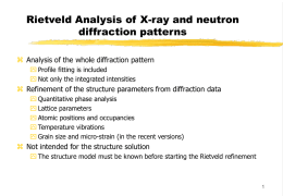 Rietveld Analysis of X-ray and neutron diffraction patterns