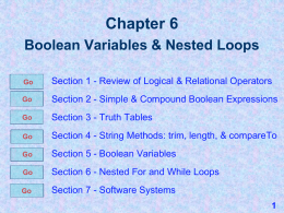PowerPoint Presentation - Chapter 6 Control Statements