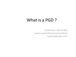What is a PGD