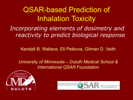 QSAR-based Prediction of Inhalation Toxicity