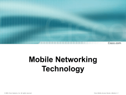 Mobile IP Technology Overview