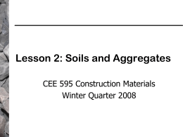 Lesson 2: Soils and Aggregates