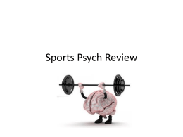 Sports Psych Review - Colorado Springs School District 11