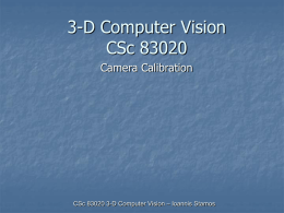 Computational Vision 493.69 – 051