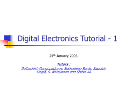 Digital Electronics Tutorial 1