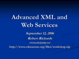Advanced XML and Web Services in PHP