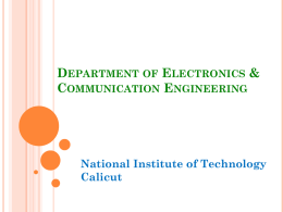 Department of Electronics & Communication Engineering