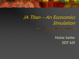 JA Titan – An Economics Simulation