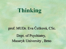 Thinking - Masaryk University
