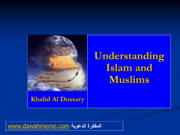 Understanding Islam and Muslims - PPT
