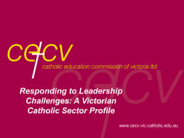 Leadership in Catholic Schools Development Framework and