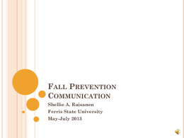 Communication in Falls Prevention - Shellie Raisanen