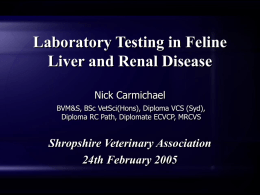 Clinical Pathology of Feline Liver and Renal Disease