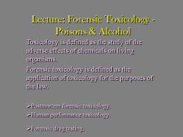 Forensic Toxicology - St. Edward's University