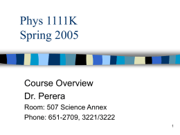 Phys 1111 K Spring 2004 - Georgia State University