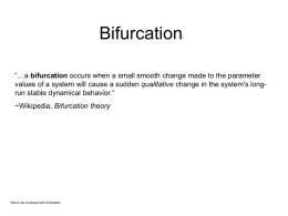 Bifurcation* - Mathematics - Missouri State University