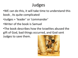 Judges - Daniel Ayad's blog on Coptic Orthodoxy | Biblical