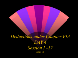 Deductions under Chapter VIA