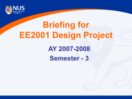 Project Briefing for ECE 3rd year design project