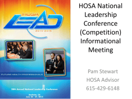 HOSA National Leadership Conference (Competition
