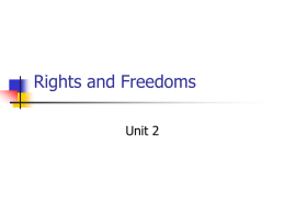 Rights and Freedoms - Halton Catholic District School Board