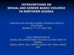 Symposium on Violence Against Women in Conflict Situations.