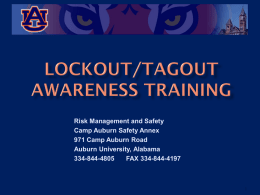 Lockout/Tagout Awareness Training