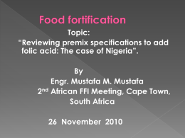 Flour fortification - Welcome to Smarter Futures | Smarter