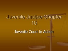 Juvenile Justice Chapter 10