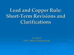 Lead and Copper Rule Short