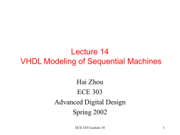 Lecture 13 Finite State Machine Assignment